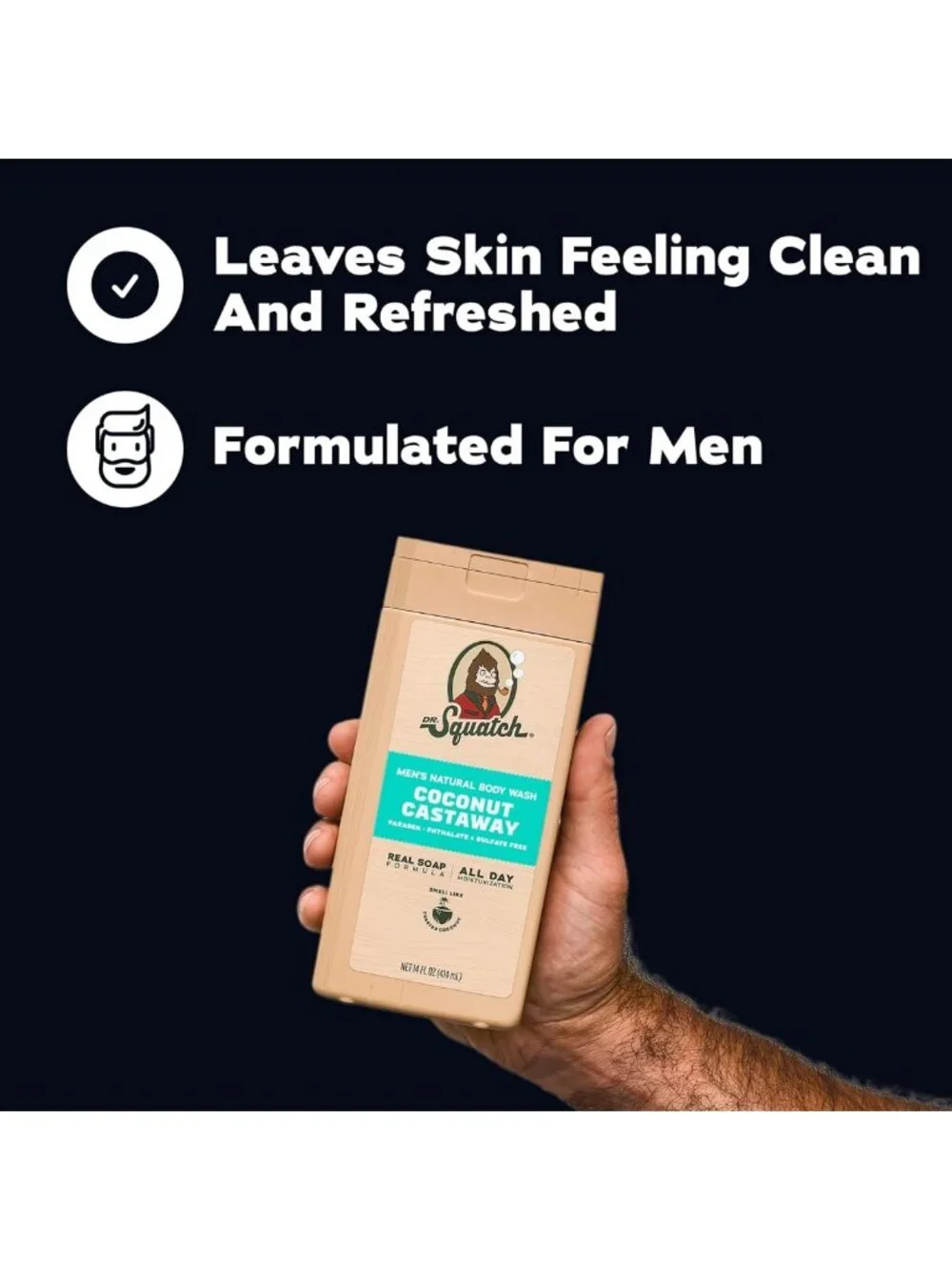 Natural Men's Body Wash Set - Moisturizing, Long-Lasting Scent, Cleansing Gel